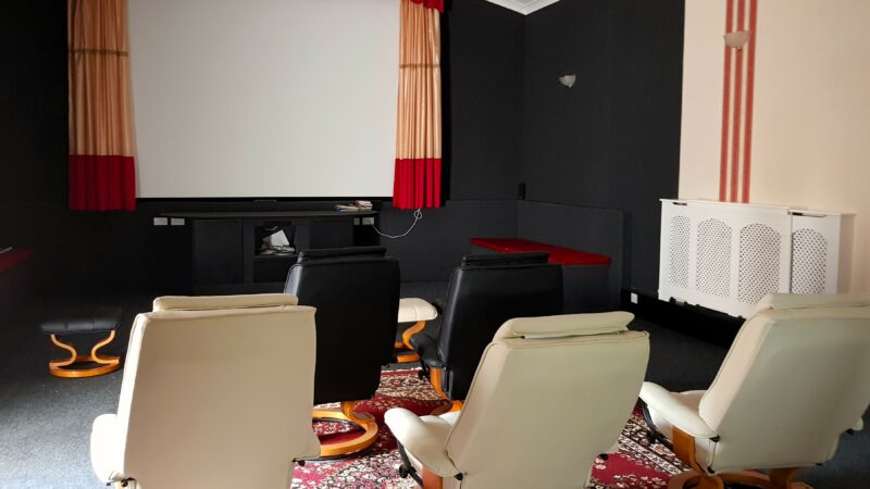 The Phoenix cinema room.