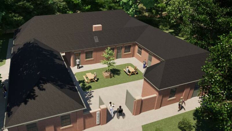 The Stables Visualisation C Aerial View Of Courtyard Buildings