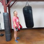 Danielle doing some boxing with Linkage Choices Weelsby.
